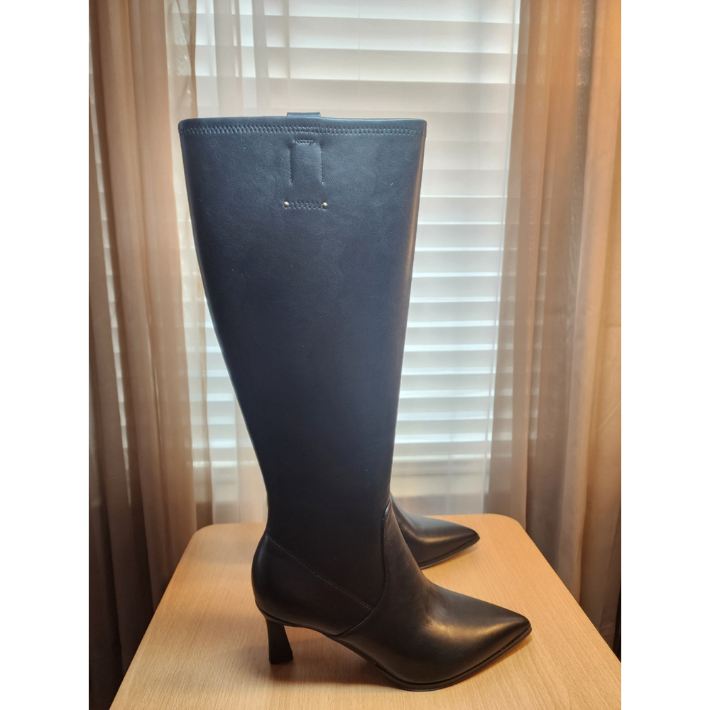 Franco Sarto Elegant Pointed Toe Knee High Tall Boots SZ 9 M REGULAR Calf BLACK - Picture 7 of 14